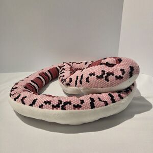 Adventure Planet Pink & White Plush Snake 66” Long